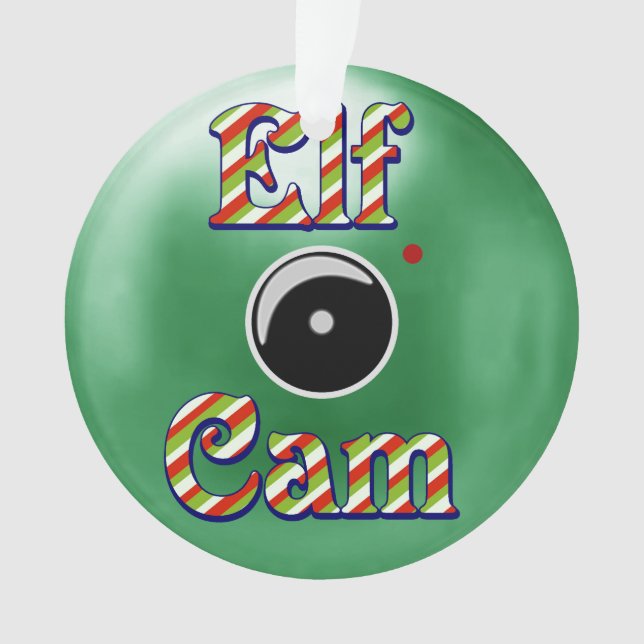 Elf Cam Christmas Ornament/Elf Camera North Pole Ornament (Front)