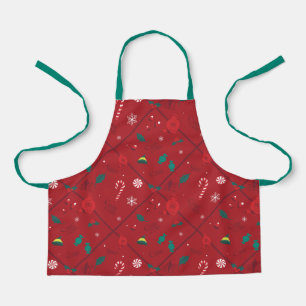 Elf Candy Checker Pattern Apron