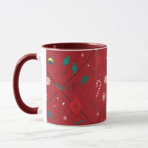Elf Candy Checker Pattern Mug