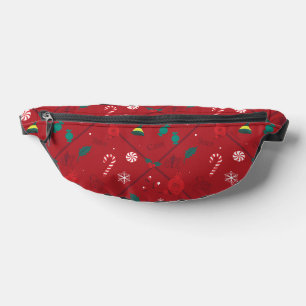 Elf Candy Chequered Pattern Fanny Pack