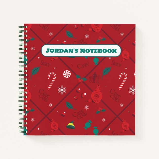Elf Candy Chequered Pattern Notebook (Front)