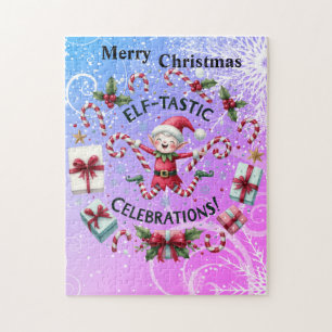 Elf Celebrating Christmas Jigsaw Puzzle