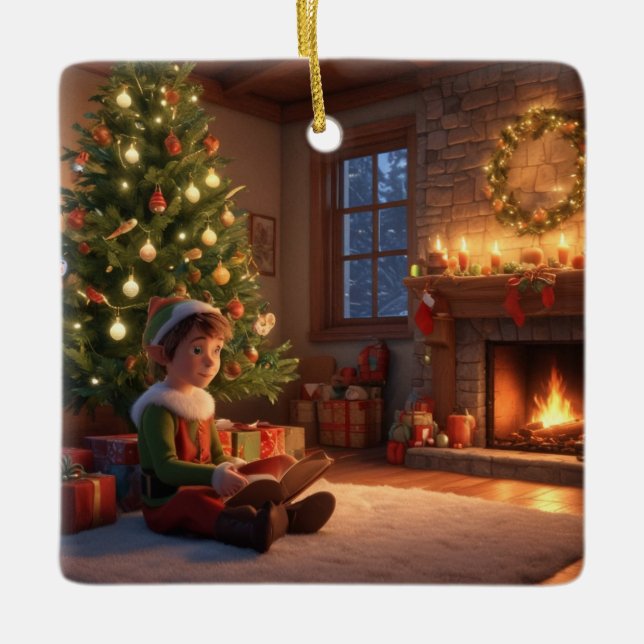 Elf  ceramic ornament (Front)