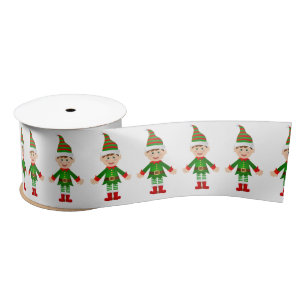 Elf Christmas Satin Ribbon