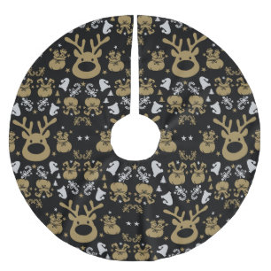 Elf Christmas Wrapping Brushed Polyester Tree Skirt