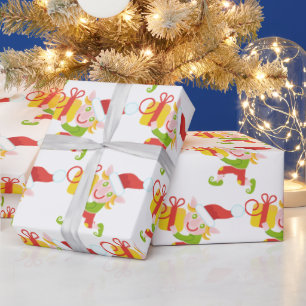 Elf Christmas Wrapping Paper