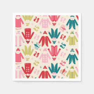 Elf Colorful Coat and Shoes Pattern Napkin