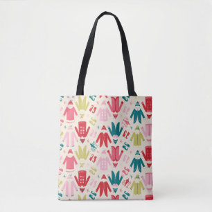 Elf Colorful Coat and Shoes Pattern Tote Bag