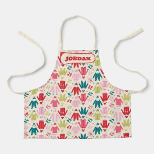 Elf Colourful Coat and Shoes Pattern Apron