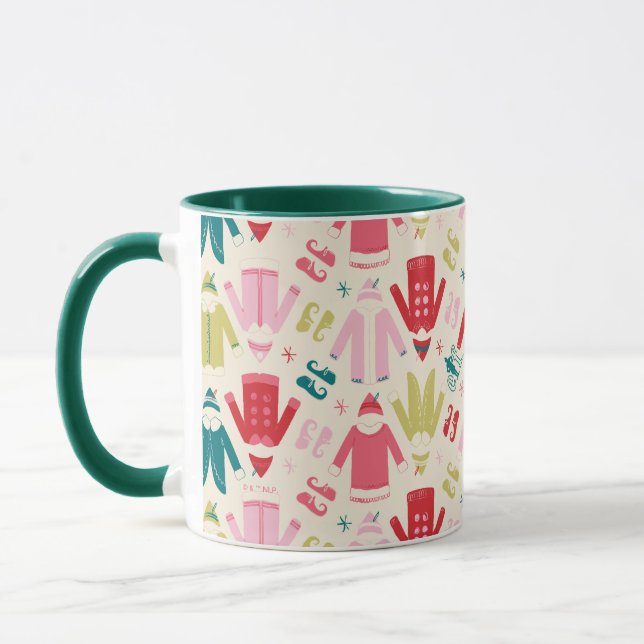 Elf Colourful Coat and Shoes Pattern Mug (Left)