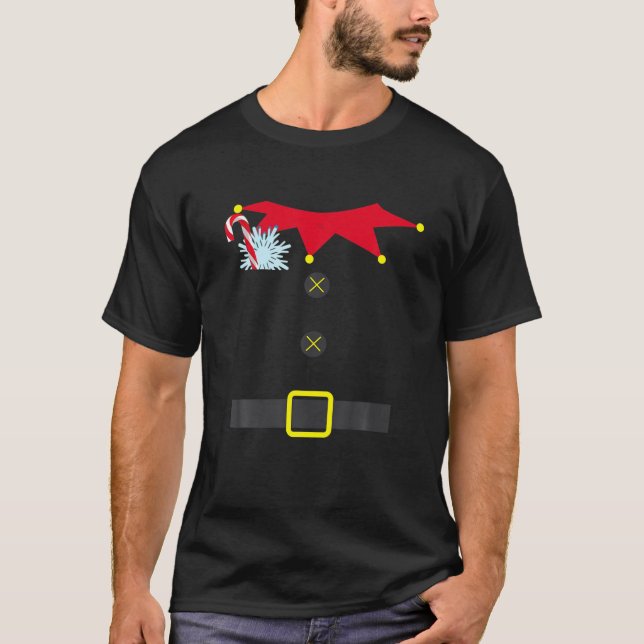 Elf Costume Funny Christmas T-Shirt (Front)