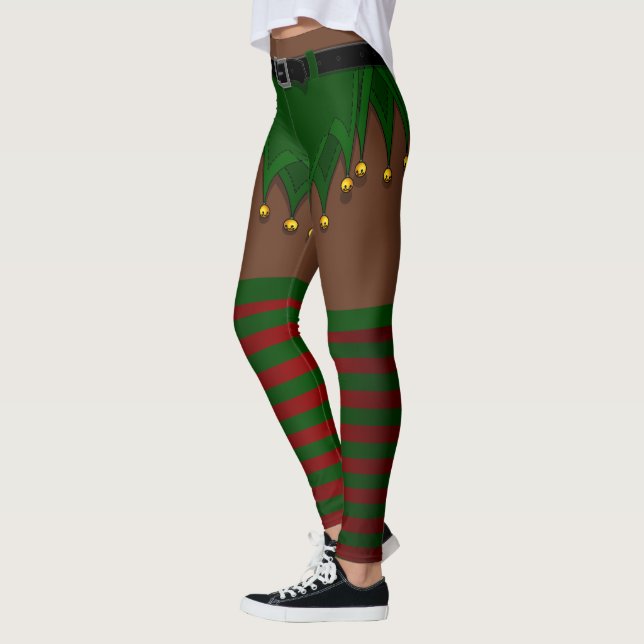 Elf Costume Leggings African Christmas Elf Pants (Left)