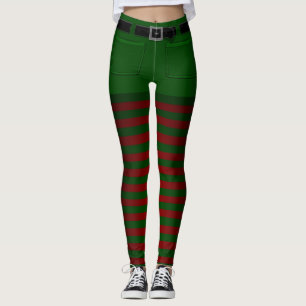 Elf Costume Leggings Christmas Elf Pants