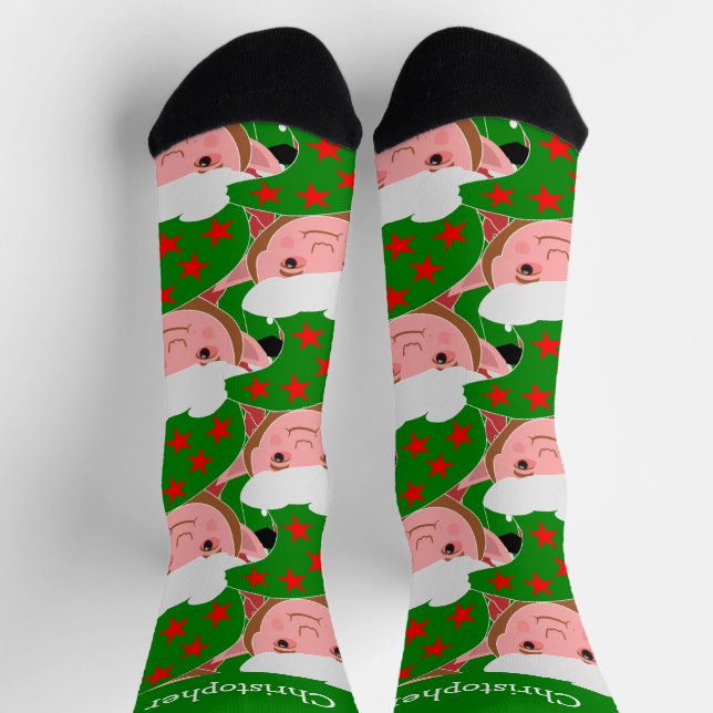 Elf Design Christmas Socks (Top)