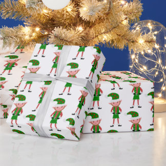 Elf Design Christmas Wrapping Paper