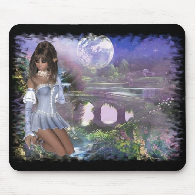 Elf & Dreamy Scene - Fantasy Product Line Mouse Pad (Front)