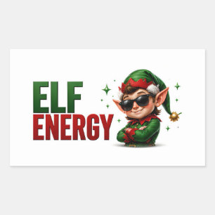 🧝 Elf Energy Funny Christmas Holiday Quote ⭐ Sticker