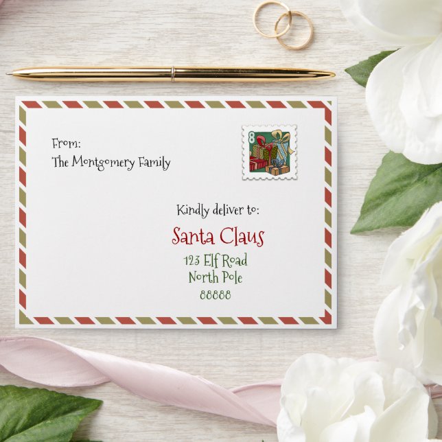 Elf Envelope for Letters to Santa Claus (Wedding)