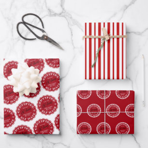Elf Fabriqué   Papier cadeau à plat, lot de 3
