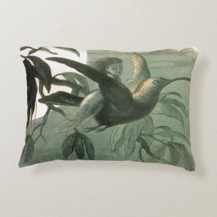 Elf Fairies Elves Moon Night Scene Bird Flying  Accent Pillow