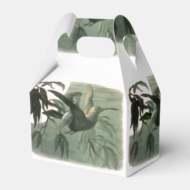 Elf Fairies Elves Moon Night Scene Bird Flying  Favor Box (Front Side)