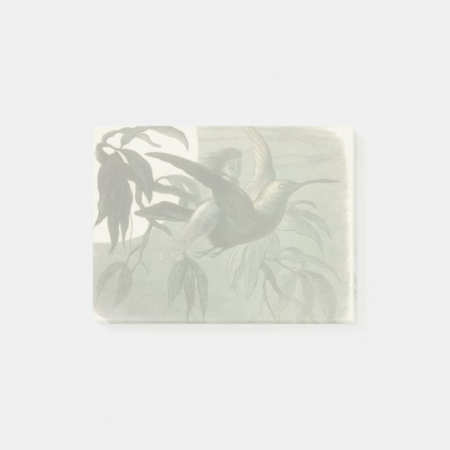 Elf Fairies Elves Moon Night Scene Bird Flying  Post-it Notes (Front)