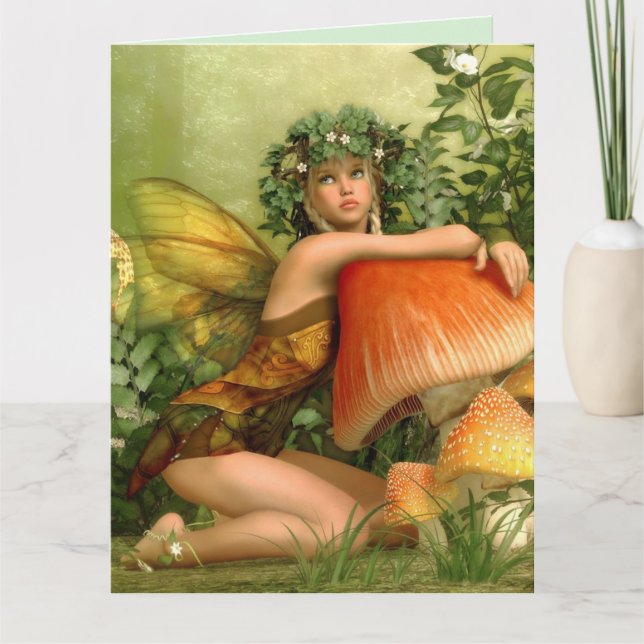 ELF FAIRY GIRL FANTASY ART BIRTHDAY CARDS (Front)