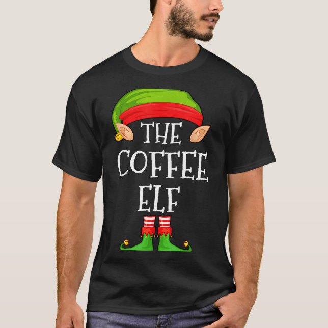 Elf Family Christmas Coffee Elf Sweater Matching C (Front)