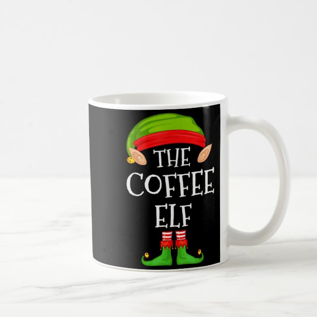 Elf Family Christmas Coffee Elf Sweater Matching C Coffee Mug (Right)