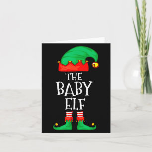 Elf Family Christmas Funny The Baby Elf Sweater Bo Card