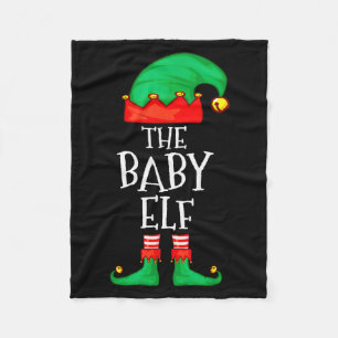 Elf Family Christmas Funny The Baby Elf Sweater Bo Fleece Blanket