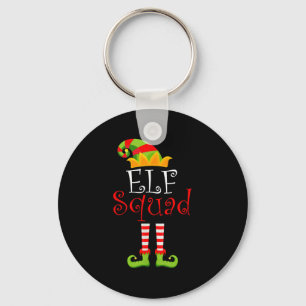 Elf Family Christmas Group Matching Pajamas Xmas E Keychain