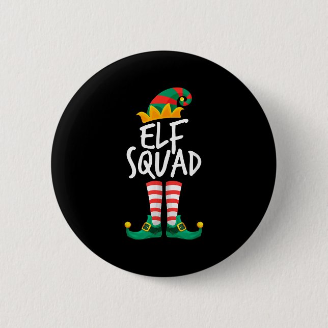 Elf Family Christmas Group Matching Pyjamas Xmas E 2 Inch Round Button (Front)