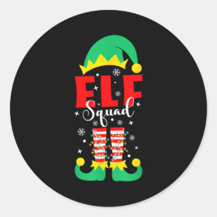 Elf Family Christmas Matching Pajamas Funny Xmas E Classic Round Sticker