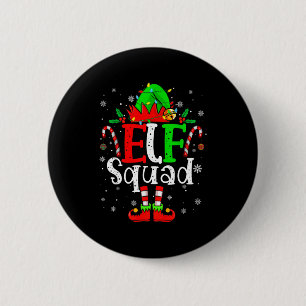 Elf Family Christmas Matching Pajamas Xmas Elf Squ 2 Inch Round Button