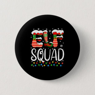 Elf Family Christmas Matching Pajamas Xmas Elf Squ 2 Inch Round Button