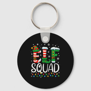 Elf Family Christmas Matching Pajamas Xmas Elf Squ Keychain