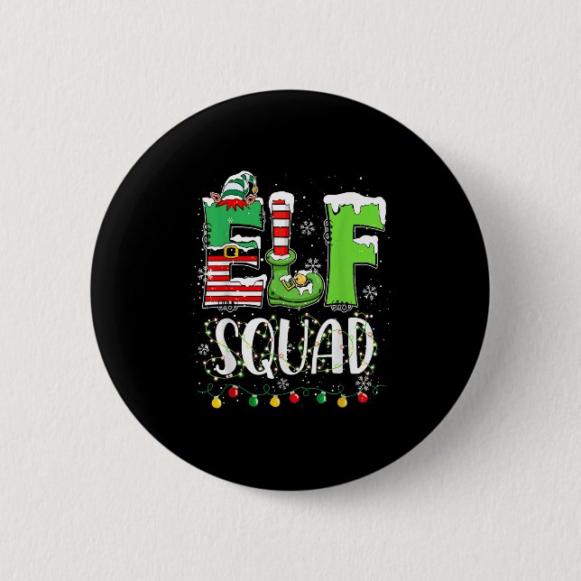 Elf Family Christmas Matching Pyjamas Funny Xmas E 2 Inch Round Button (Front)