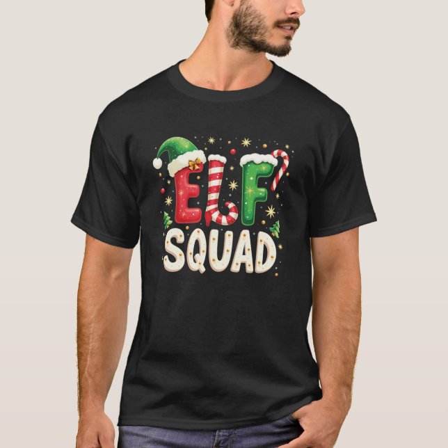 Elf Family Christmas Matching Pyjamas Men Women El T-Shirt (Front)