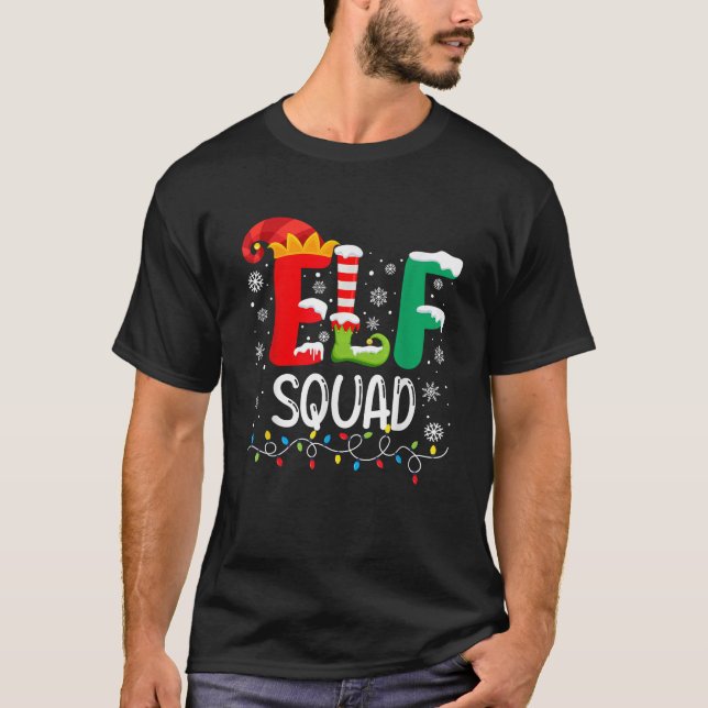Elf Family Christmas Matching Pyjamas Xmas Party E T-Shirt (Front)