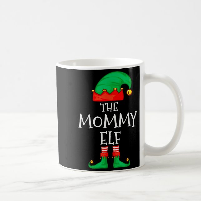Elf Family Christmas Mommy Mom Mother Mama Elf Swe Coffee Mug (Right)