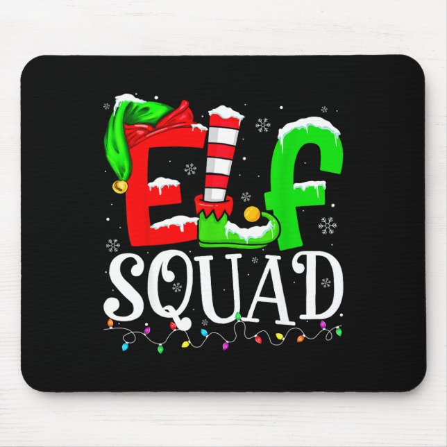Elf Family Christmas Shirts Matching Pajamas Xmas  Mouse Pad (Front)