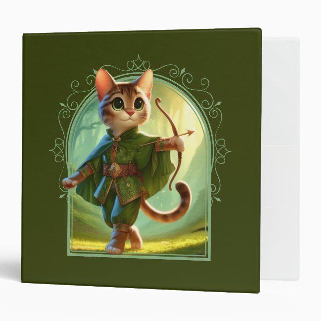 Elf Feline Fantasy Adventure Binder (Front/Inside)