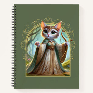 Elf Feline Fantasy Adventure Notebook