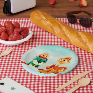 Elf First Date Paper Plate