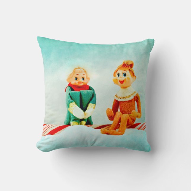 Elf First Date Throw Pillow (Front)