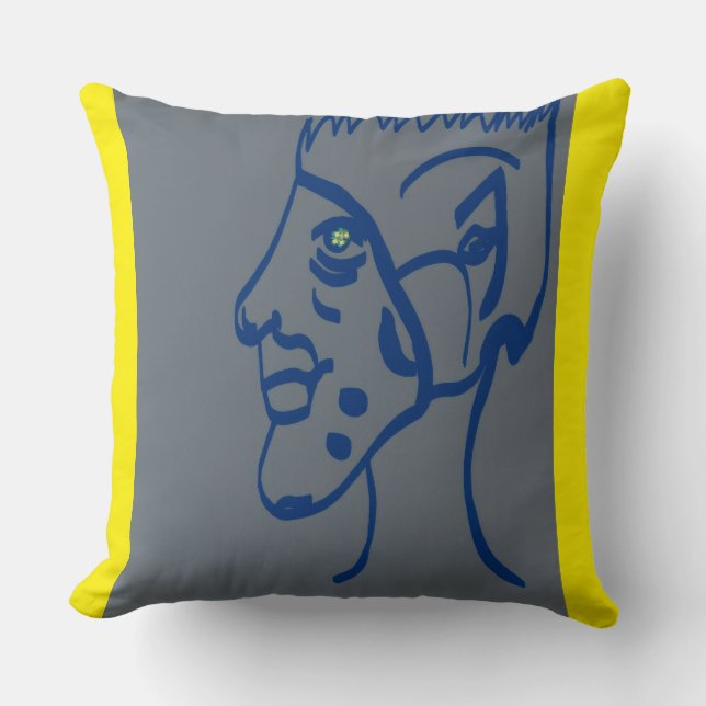 Elf Football Player Throw Pillow (Front)