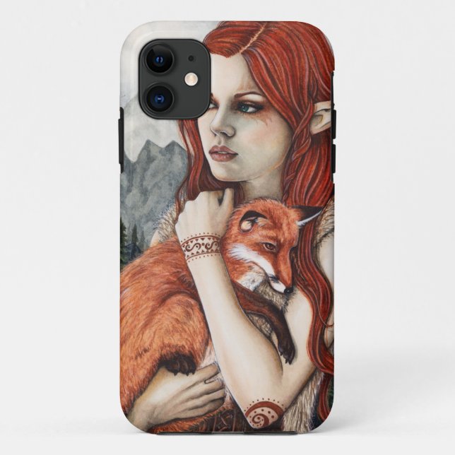 Elf Fox Nature Fantasy Art Phone Case (Back)