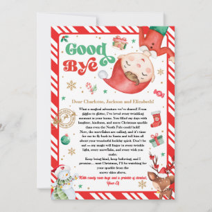 Elf Goodbye Letter Goodbye from Elf Christmas Invitation