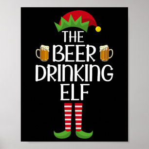 Elf Group Matching Family Xmas Costume The Beer Dr Poster